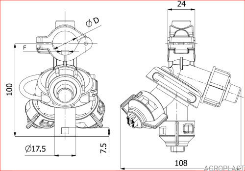 Głowica 3-pozycyjna PROLINE (Standard RAU)