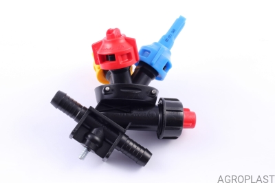 3-way nozzle holder (double hose connector, Arag-system)