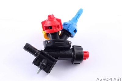 3-way nozzle holder (single hose connector, Arag-system)