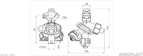 Głowica 3-pozycyjna PROLINE (Standard Arag)