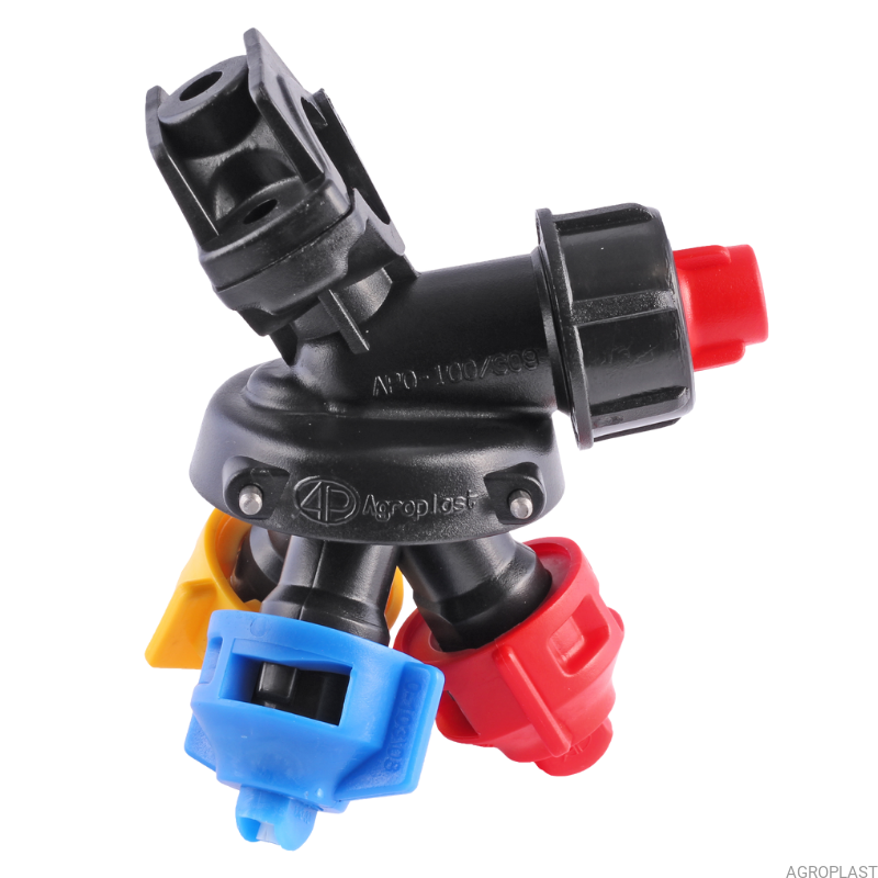 3-way nozzle holder with eyelet connector (Arag-system)
