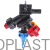3-way nozzle holder (single hose connector, Arag-system)
