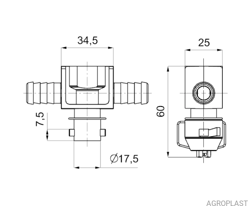 Corpusul pulverizatorului 0-100/07/K