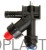 Nozzle holder with diaphragm cut-off valve (RAU-system, single hose connector)